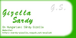 gizella sardy business card
