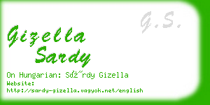 gizella sardy business card
